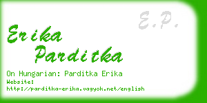 erika parditka business card